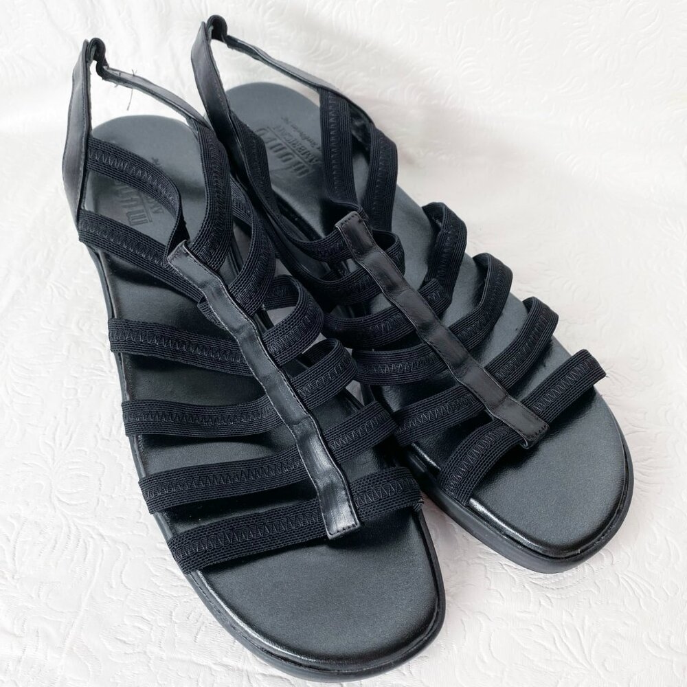 Munro Angel Black Stretch Sandals 9.5 N